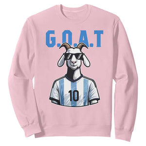 The Goat Of Soccer Number Ten Sweatshirt Gift For Fans TS12 Light Pink Print Your Wear