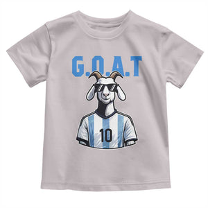 The Goat Of Soccer Number Ten Toddler T Shirt Gift For Fans TS12 Ice Gray Print Your Wear