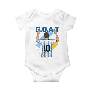 Legendary Number 10 Baby Onesie Goat Of Soccer Gift For Fans TS12 White Print Your Wear