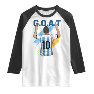 Legendary Number 10 Raglan Shirt Goat Of Soccer Gift For Fans TS12 White Black Print Your Wear