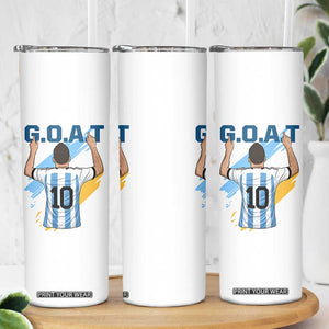Legendary Number 10 Skinny Tumbler Goat Of Soccer Gift For Fans TS12 Print Your Wear
