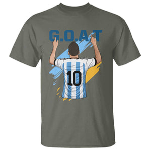 Legendary Number 10 T Shirt Goat Of Soccer Gift For Fans TS12 Military Green Print Your Wear