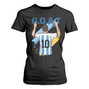 Legendary Number 10 T Shirt For Women Goat Of Soccer Gift For Fans TS12 Black Print Your Wear