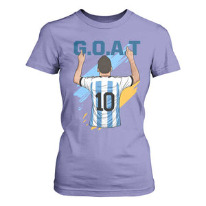 Legendary Number 10 T Shirt For Women Goat Of Soccer Gift For Fans TS12 Violet Print Your Wear