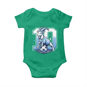 Number Ten The Goat Of Football Fans Baby Onesie Soccer Lover Gift TS12 Irish Green Print Your Wear