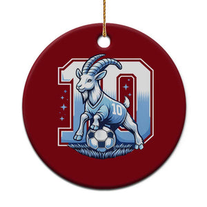 Number Ten The Goat Of Football Fans Ceramic Ornament Soccer Lover Gift TS12 1pc Red Print Your Wear