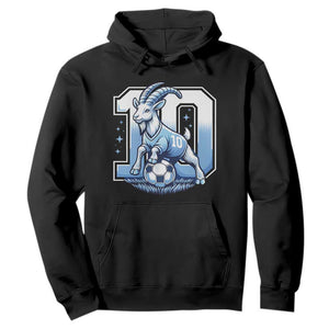 Number Ten The Goat Of Football Fans Hoodie Soccer Lover Gift TS12 Black Print Your Wear