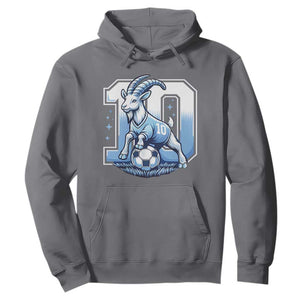 Number Ten The Goat Of Football Fans Hoodie Soccer Lover Gift TS12 Charcoal Print Your Wear