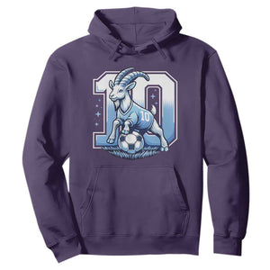 Number Ten The Goat Of Football Fans Hoodie Soccer Lover Gift TS12 Purple Print Your Wear