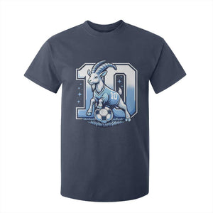 Number Ten The Goat Of Football Fans T Shirt For Kid Soccer Lover Gift TS12 Navy Print Your Wear