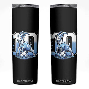 Number Ten The Goat Of Football Fans Skinny Tumbler Soccer Lover Gift TS12 Black Print Your Wear