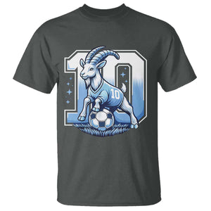 Number Ten The Goat Of Football Fans T Shirt Soccer Lover Gift TS12 Dark Heather Print Your Wear