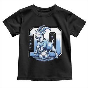 Number Ten The Goat Of Football Fans Toddler T Shirt Soccer Lover Gift TS12 Black Print Your Wear