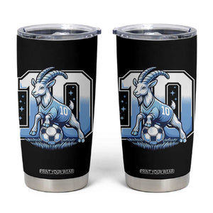 Number Ten The Goat Of Football Fans Tumbler Cup Soccer Lover Gift TS12 Black Print Your Wear