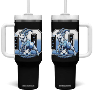 Number Ten The Goat Of Football Fans Tumbler With Handle Soccer Lover Gift TS12 One Size: 40 oz Black Print Your Wear