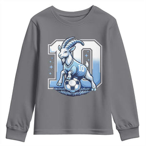 Number Ten The Goat Of Football Fans Youth Sweatshirt Soccer Lover Gift TS12 Charcoal Print Your Wear