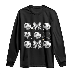 Game Day Coquette Aesthetic Long Sleeve Shirt Soccer Mom Gifts TS12 Black Print Your Wear