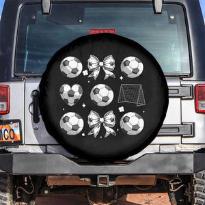 Game Day Coquette Aesthetic Spare Tire Cover Soccer Mom Gifts TS12 No hole Black Print Your Wear