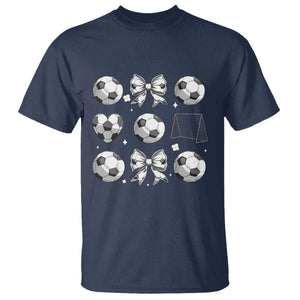 Game Day Coquette Aesthetic T Shirt Soccer Mom Gifts TS12 Navy Print Your Wear