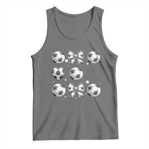 Game Day Coquette Aesthetic Tank Top Soccer Mom Gifts TS12 Black Heather Print Your Wear