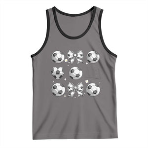 Game Day Coquette Aesthetic Tank Top Soccer Mom Gifts TS12 Deep Heather Black Print Your Wear