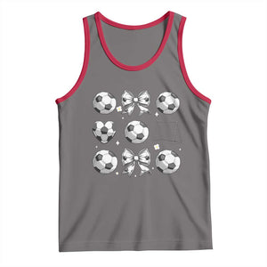 Game Day Coquette Aesthetic Tank Top Soccer Mom Gifts TS12 Deep Heather Red Print Your Wear