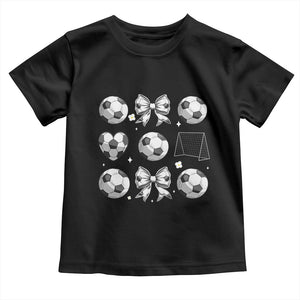 Game Day Coquette Aesthetic Toddler T Shirt Soccer Mom Gifts TS12 Black Print Your Wear