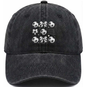 Game Day Coquette Aesthetic Washed Cotton Baseball Cap Soccer Mom Gifts TS12 Print Your Wear