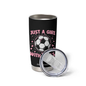 Just A Girl With Goals Tumbler Cup Soccer Player Girl TS12 Print Your Wear