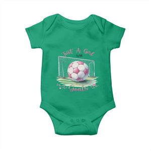 Just A Girl With Goals Baby Onesie Soccer Gift For Her TS12 Irish Green Print Your Wear
