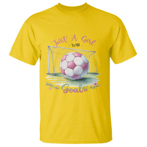 Just A Girl With Goals T Shirt Soccer Gift For Her TS12 Daisy Print Your Wear