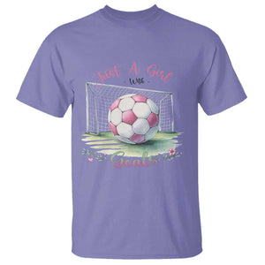 Just A Girl With Goals T Shirt Soccer Gift For Her TS12 Violet Print Your Wear
