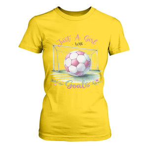 Just A Girl With Goals T Shirt For Women Soccer Gift For Her TS12 Daisy Print Your Wear