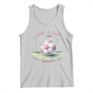 Just A Girl With Goals Tank Top Soccer Gift For Her TS12 Ash Print Your Wear