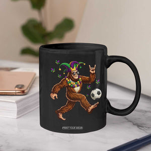 Funny Mardi Gras Bigfoot Playing Soccer Coffee Mug Football Fan Gift TS12 Print Your Wear