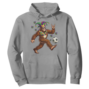 Funny Mardi Gras Bigfoot Playing Soccer Hoodie Football Fan Gift TS12 Sport Gray Print Your Wear