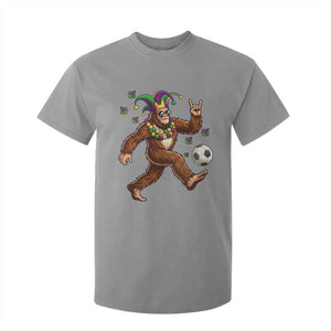 Funny Mardi Gras Bigfoot Playing Soccer T Shirt For Kid Football Fan Gift TS12 Sport Gray Print Your Wear