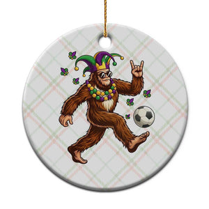 Funny Mardi Gras Bigfoot Playing Soccer Ceramic Ornament Football Fan Gift TS12 1pc Christmas Plaid Print Your Wear