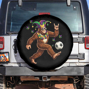 Funny Mardi Gras Bigfoot Playing Soccer Spare Tire Cover Football Fan Gift TS12 No hole Black Print Your Wear