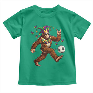 Funny Mardi Gras Bigfoot Playing Soccer Toddler T Shirt Football Fan Gift TS12 Irish Green Print Your Wear