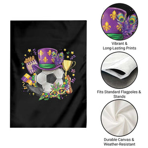 Mardi Gras Soccer Ball Garden Flag Funny Soccer Player Gift TS12 Print Your Wear