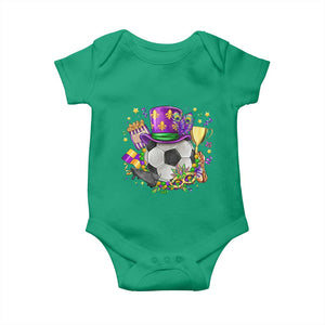 Mardi Gras Soccer Ball Baby Onesie Funny Soccer Player Gift TS12 Irish Green Print Your Wear