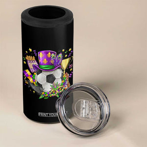 Mardi Gras Soccer Ball 4 in 1 Can Cooler Tumbler Funny Soccer Player Gift TS12 Print Your Wear