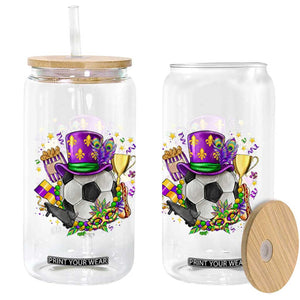 Mardi Gras Soccer Ball Glass Can Funny Soccer Player Gift TS12 Print Your Wear