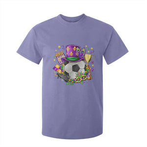 Mardi Gras Soccer Ball T Shirt For Kid Funny Soccer Player Gift TS12 Violet Print Your Wear
