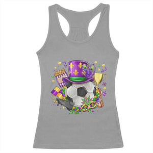 Mardi Gras Soccer Ball Racerback Tank Top Funny Soccer Player Gift TS12 Sport Gray Print Your Wear