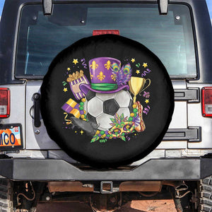 Mardi Gras Soccer Ball Spare Tire Cover Funny Soccer Player Gift TS12 No hole Black Print Your Wear
