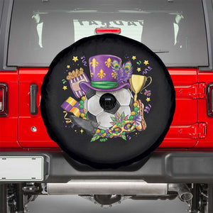 Mardi Gras Soccer Ball Spare Tire Cover Funny Soccer Player Gift TS12 Black Print Your Wear