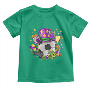 Mardi Gras Soccer Ball Toddler T Shirt Funny Soccer Player Gift TS12 Irish Green Print Your Wear