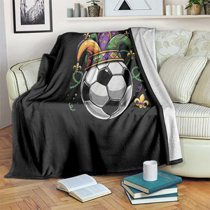 Mardi Gras Soccer Ball Throw Blanket Funny Louisiana Carnival Sports Gift TS12 Print Your Wear